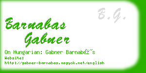 barnabas gabner business card